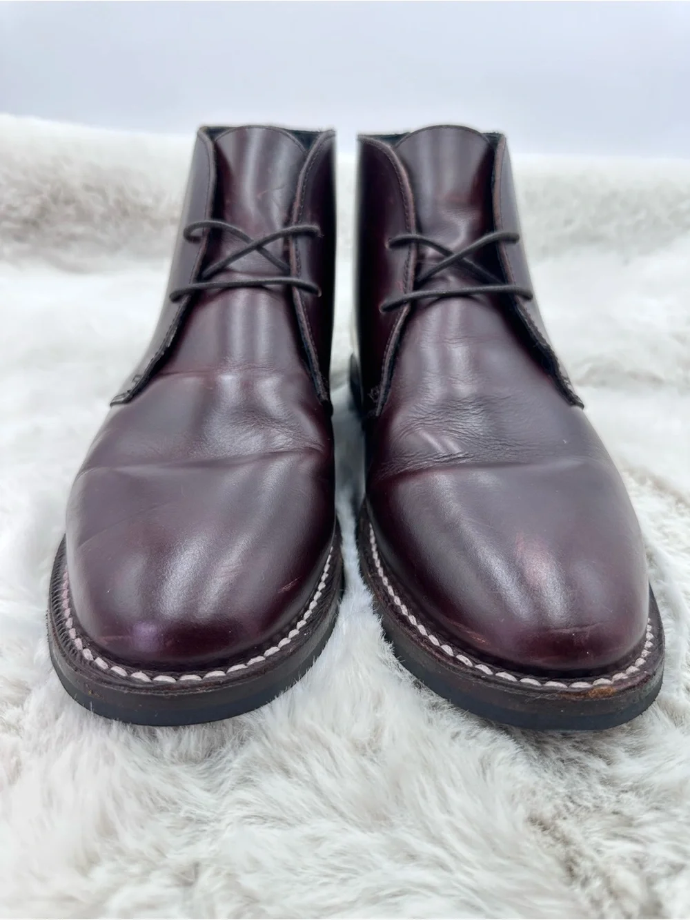Thursday Brown Scout Chukka Boots in burgundy leather men’s 7.5